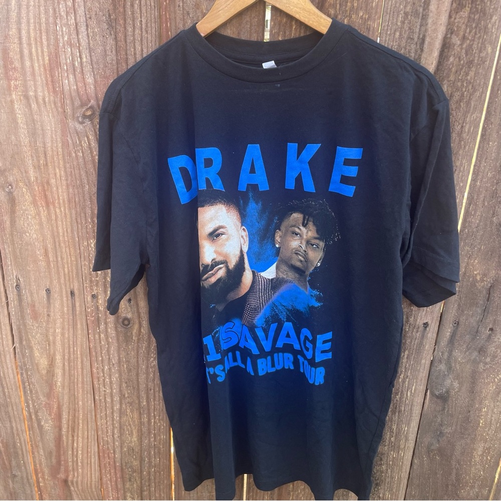 Drake 21 Savage Rap Tee Word Tour Concert T Shirt Size Large